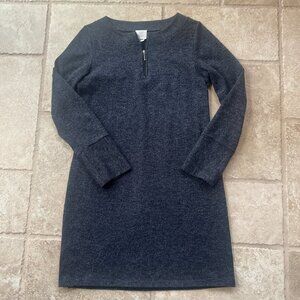 Papillon Blanc Long Sleeve Knit Dress with zipper neckline - Size Medium